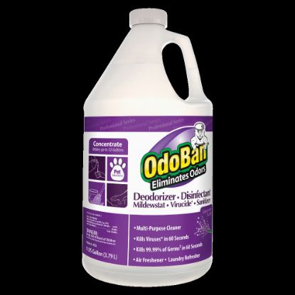 Picture of OdoBan Multi-Purpose Deodorizer & Disinfectant Concentrate, Lavender Scent, 128 Oz Bottle