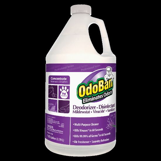 Picture of OdoBan Multi-Purpose Deodorizer & Disinfectant Concentrate, Lavender Scent, 128 Oz Bottle