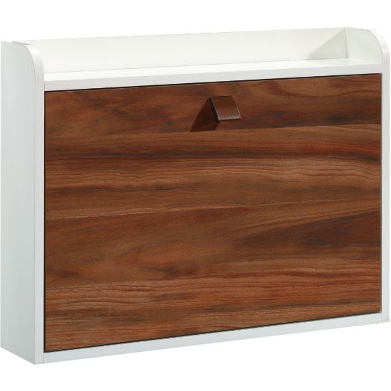 Picture of Sauder Anda Norr 25inW Wall Mount Desk, Pearl Oak/Blaze Acacia