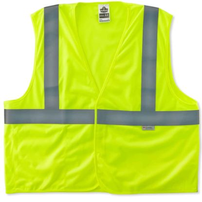 Picture of Ergodyne GloWear Safety Vest, After-Flame Treated, Type-R Class 2, 4X/5X, Lime, 8255HL