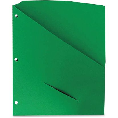 Picture of Pendaflex Slash Pocket Project Folders - Letter - 8 1/2in x 11in Sheet Size - 11 pt. Folder Thickness - Stock - Assorted - Recycled - 25 / Pack