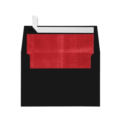 Picture of LUX Foil-Lined Invitation Envelopes A4, Peel & Press Closure, Black/Red, Pack Of 50