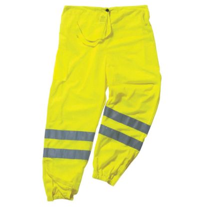 Picture of Ergodyne GloWear 8910 Class E Polyester Hi-Vis Pants, 4X/5X, Lime