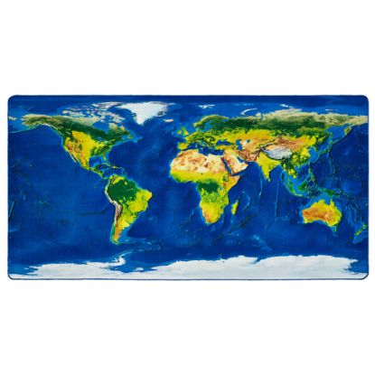 Picture of Carpets for Kids Pixel Perfect Collection Learn Our Earth Map Activity Rug, 6ft x 9ft, Multicolor