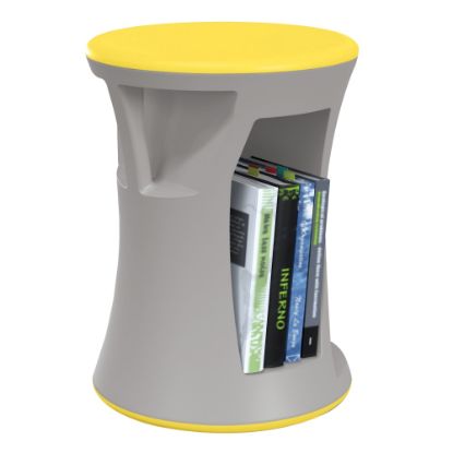 Picture of MooreCo Hierarchy Flipz Stacking Rocking Stool, Gray/Yellow