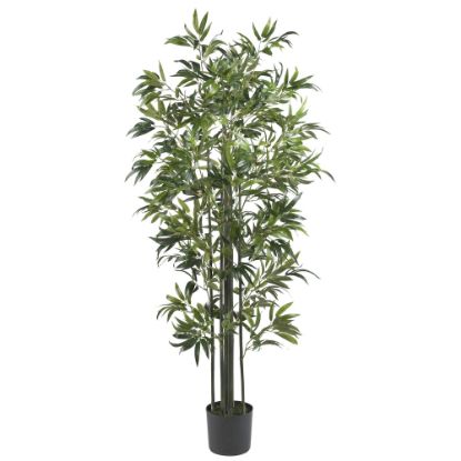 Picture of Nearly Natural 6ftH Silk Bamboo Tree With Pot, Green