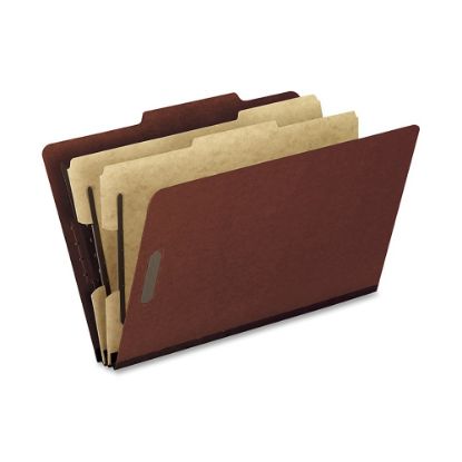 Picture of Oxford Pressboard Classification Folders, Legal Size, 2in Expansion, 2 Dividers, Red, Box Of 10