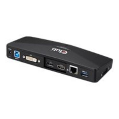 Picture of Club 3D SenseVision USB 3.0 4K Docking Station - Docking station - USB - DVI, HDMI, DP - 1GbE