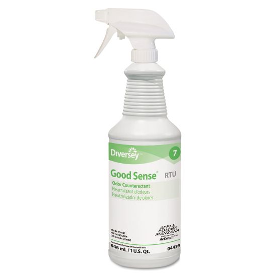 Picture of Diversey Good Sense RTU Liquid Odor Counteractant, Apple Scent, 32 Oz, Case Of 12 Spray Bottles