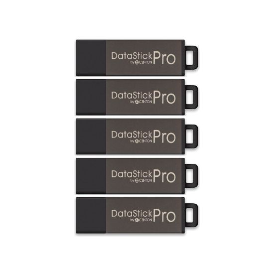 Picture of Centon DataStick Pro USB 2.0 Flash Drives, 4GB, Sport Black, Pack Of 5 Flash Drives, DSW4GB5PK