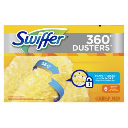 Picture of Swiffer 360 deg. Duster Refills, Yellow, 6 Refills Per Box, Carton Of 4 Boxes