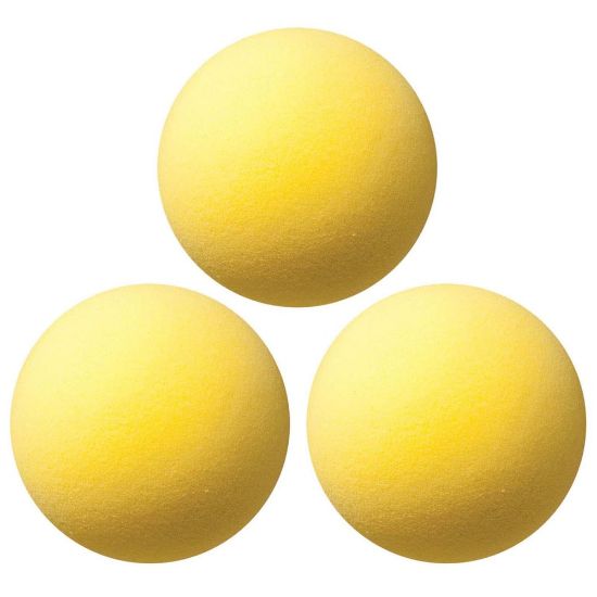 Picture of Champion Sports Uncoated Regular Density Foam Balls, 7in, Yellow, Pack Of 3 Balls