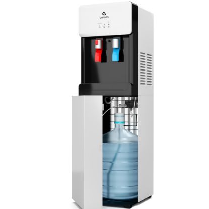 Picture of Avalon Bottom Loading Water Cooler Dispenser - Hot & Cold Water, Child Safety Lock, Innovative Slim Design, Holds 3 or 5 Gallon Bottles - UL/Energy Star Approved- White