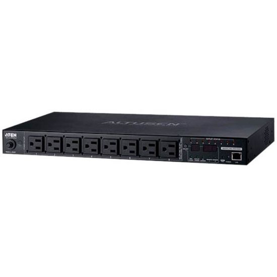 Picture of ATEN eco PDU PE6108G 8-Outlets PDU-TAA Compliant - Network (RJ-45) - 1U - Rack-mountable