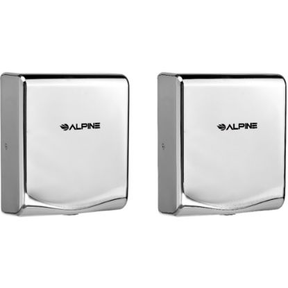 Picture of Alpine Industries Willow Commercial High-Speed Automatic Electric Hand Dryers, Chrome, Pack Of 2 Dryers