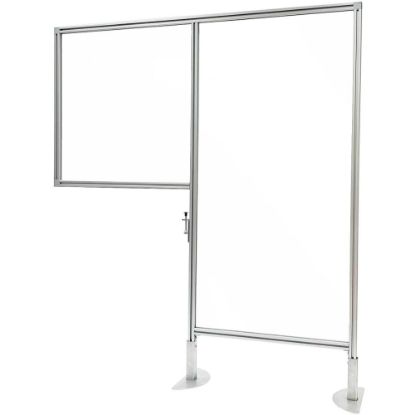 Picture of Ghent Ghent Workstation Divider, 57inH x 47inW, Silver Frame, Clear