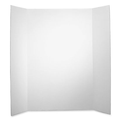 Picture of Elmers Tri-Fold Corrugated Project Display Boards, 36in x 48in, White, Carton Of 25