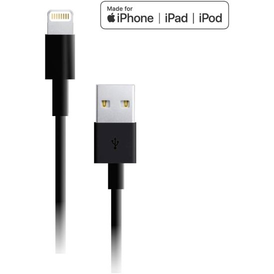 Picture of 4XEM Charging And Sync Lighting Cable, 6ft, Black