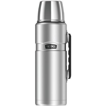 Picture of Thermos Stainless King Beverage Bottle 2.0 L - 2.1 quart (2 L) - Vacuum - Silver, Matte Stainless Steel