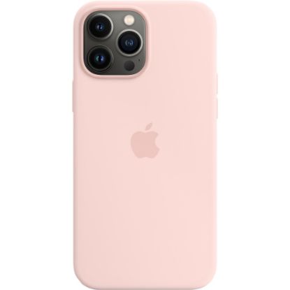 Picture of Apple iPhone 13 Pro Max Silicone Case with MagSafe - Chalk Pink - For Apple iPhone 13 Pro Max Smartphone - Chalk Pink - Silky, Soft-touch - Drop Resistant, Scratch Resistant, Damage Resistant, Dirt Resistant - Silicone