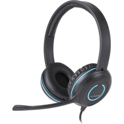 Picture of Cyber Acoustics AC-5008 USB Stereo Headset - Stereo - USB - Wired - 20 Hz - 20 kHz - Over-the-head - Binaural - Supra-aural - Noise Cancelling, Uni-directional Microphone - Black