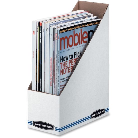 Picture of Bankers Box Stor/File Magazine Files - Letter - White - Cardboard - 12 / Carton