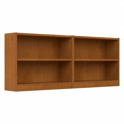 Picture of Bush Furniture Universal Small 30inH 2-Shelf Bookcases, Natural Cherry, Set Of 2 Bookcases, Standard Delivery