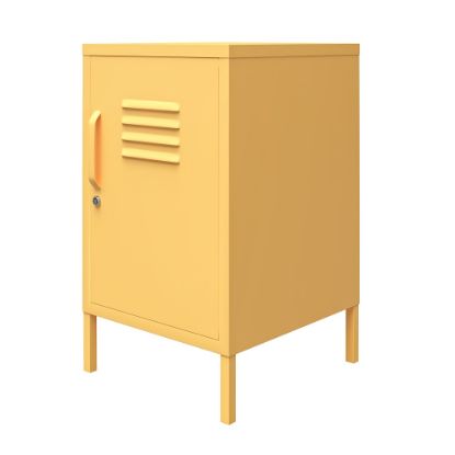 Picture of Ameriwood Home Cache Metal Locker End Table, 27-1/8inH x 15inW x 15-3/4inD, Yellow