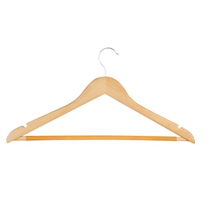 Picture of Honey-Can-Do Suit Hangers, 9 3/8inH x 1/2inW x 17 1/2inD, Natural, Pack Of 10