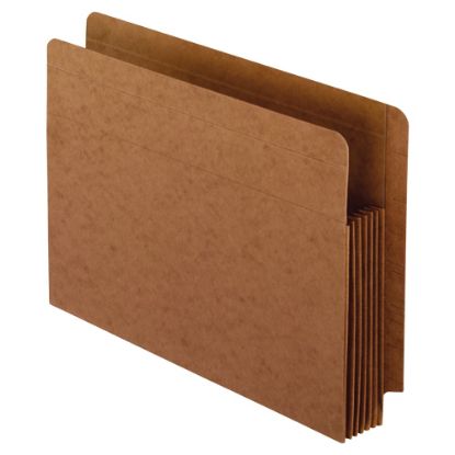 Picture of Pendaflex Fiber Stock Heavy-Duty Expanding Pocket Folders, 5 1/4in Expansion, Letter Size, 30% Recycled, Red, Box Of 10 Folders