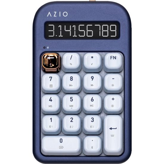 Picture of AZIO IZO Number Pad/Standalone Calculator, Blue Switches, Blue Iris, AZI917800F064