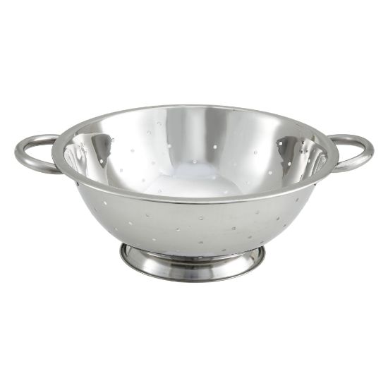 Picture of Winco Stainless-Steel Colander, 5 Qt, 12in, Silver