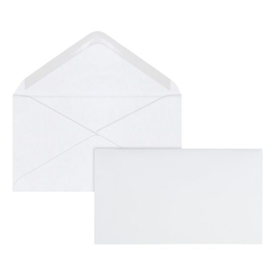 Picture of Office Depot Brand Envelopes, 3-5/8in x 6-1/2in, Gummed Seal, White, Box Of 100