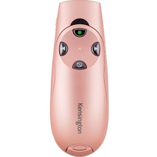 Picture of Kensington Presenter Expert Wireless With Green Laser - Rose Gold - Wireless - Radio Frequency - 2.40 GHz - Rose Gold - 1 - USB - 4 Button(s)