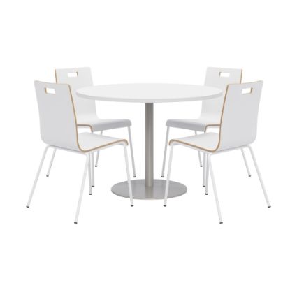 Picture of KFI Studios Proof Dining Table Set With Jive Dining Chairs, White