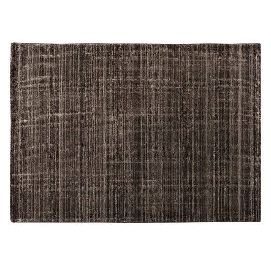 Picture of Baxton Studio Medanos Handwoven Wool Area Rug, 5-1/4ft x 7-1/2ft, Charcoal/Ivory