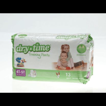 Picture of DryTime Disposable Training Pants, X-Large, 4T - 5T, White, 13 Training Pants Per Bag, Case Of 8 Bags