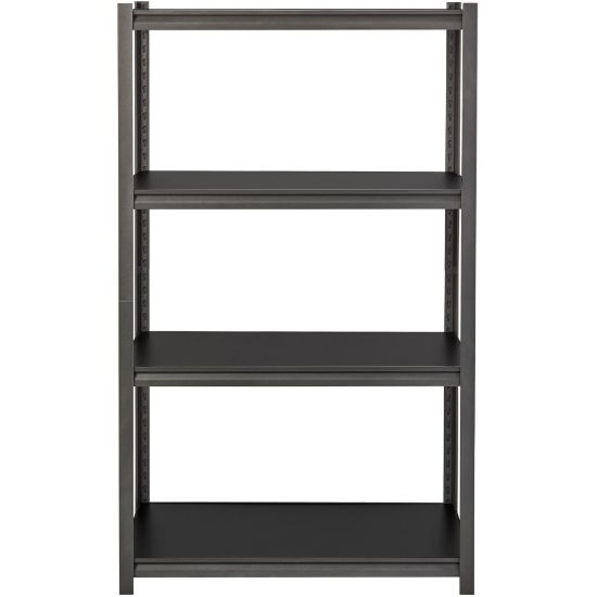 Picture of Lorell Steel Shelving Unit, 4 Shelves, 30% Recycled, Black