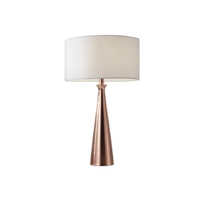 Picture of Adesso Linda Table Lamp, 21 1/2inH, White Shade/Copper Base