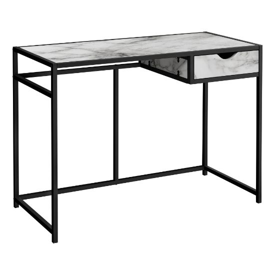 Picture of Monarch Specialties Riva 43inW Computer Desk, White/Black