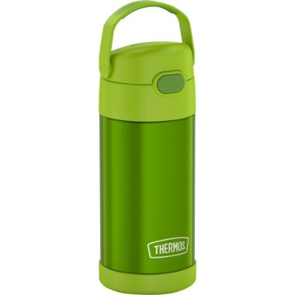 Picture of Thermos FUNtainer Water Bottle 12Oz - 12 fl oz - Lime, Green - Stainless Steel, Silicone