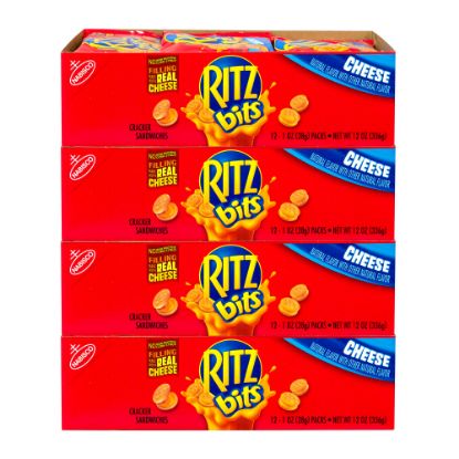 Picture of RITZ Bits Cheese Sandwich Crackers, 1 Oz Pouch, Box Of 48 Pouches