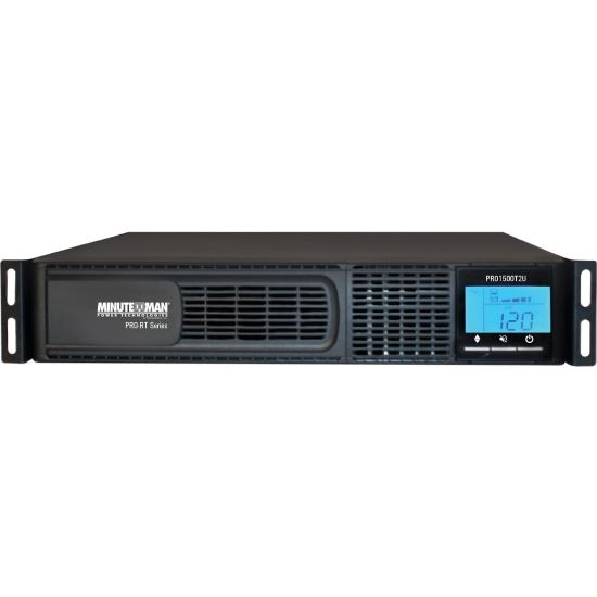 Picture of Minuteman PRO-RT PRO1500RT2U 1500VA Tower/Rack/Wall Mountable UPS - 2U Tower/Rack/Wall Mountable - 4 Minute Stand-by - 120 V AC Input - 120 V AC Output - 8 x NEMA 5-15R