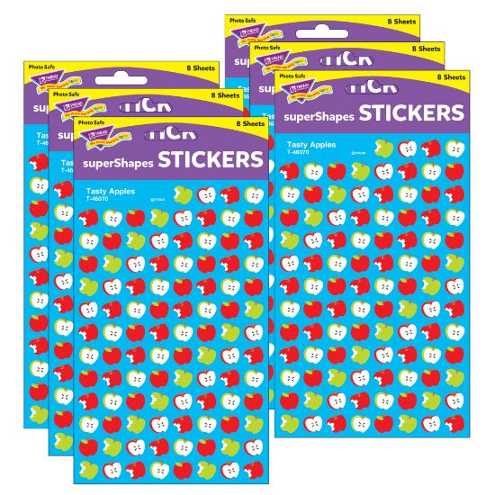 Picture of Trend superShapes Stickers, Tasty Apples, 800 Stickers Per Pack, Set Of 6 Packs