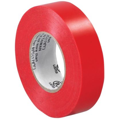 Picture of Tape Logic 6180 Electrical Tape, 1.25in Core, 0.75in x 60ft, Red, Case Of 10