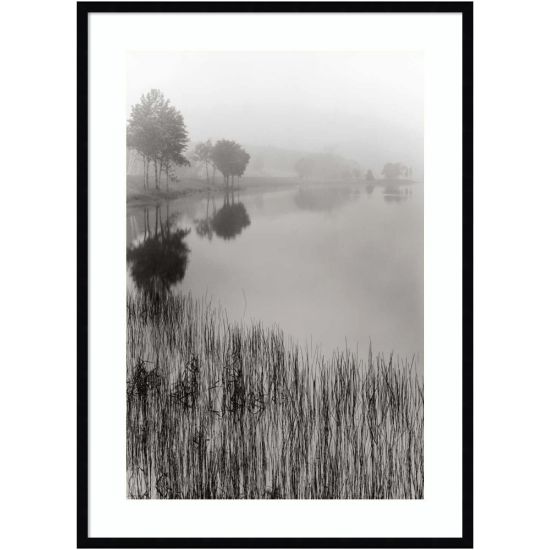 Picture of Amanti Art Lakeside Mist by Monte Nagler Wood Framed Wall Art Print, 30inW x 41inH, Black