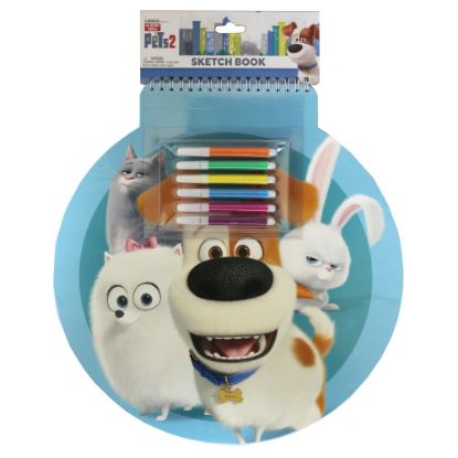 Picture of Inkology Jumbo Sketchbooks, 13in, 25 Pages (50 Sheets), The Secret Life Of Pets 2, Pack Of 6 Sketchbooks