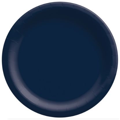 Picture of Amscan Paper Plates, 10in, True Navy, 20 Plates Per Pack, Case Of 4 Packs