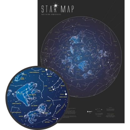 Picture of Waypoint Geographic Glow In The Dark Star Map, 33in x 23in