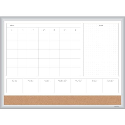 Picture of U Brands 4N1 Magnetic Dry-Erase Combo, 24in X 18in, Silver Aluminum Frame, Actual Size 23in X 17in (3890U00-01)